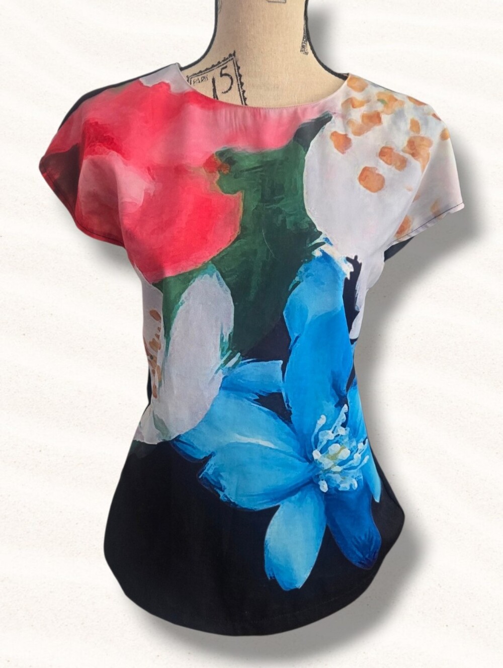 GRIFFLIN PARIS Floral PRINTED TOP SIZE S